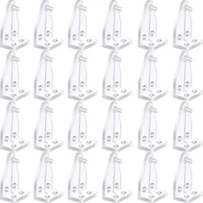 BBTO 40 Pcs 1 Inch Blind Hold Down Brackets Clear Plastic 1 Inch, Transparent 
