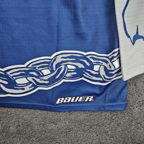 Camiseta Bauer Para Hombres L Azul De Colección Los Ángeles Long Beach Ice Dogs Auténtica Rara - Imagen 9 de 10