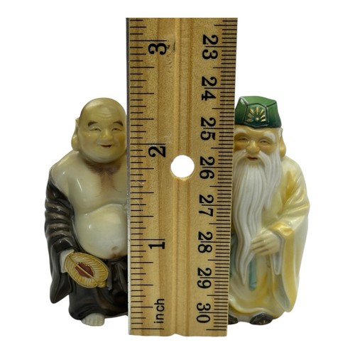 "Salero pimentero vintage de filósofos asiáticos TOSHIKANE porcelana ARITA 2,5""" - Imagen 6 de 24