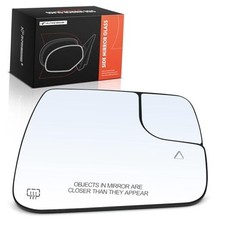 Right Passenger Side Heated Mirror Glass with Backing Plate - Compatible with
