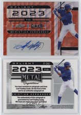 2022 Leaf Metal Flight 2023 To Orange Wave /3 Cristian Hernandez #FT-CH2 Auto