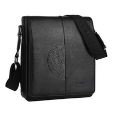 Mens Leather Shoulder Bag Crossbody Bag For M...