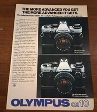 Olympus OM10 Camera Vintage Promo Print Ad 8x11 1979 Great To Frame