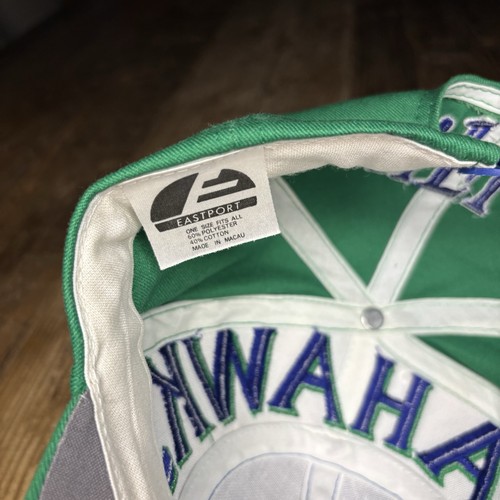 raro cappello snapback vintage anni 80 90 Seattle Seahawks Eastport squadra NFL calcio - Foto 5 di 6