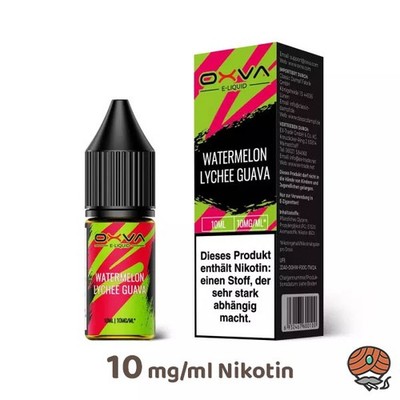 OXVA Overdosed WATERMELON LYCHEE GUAVA 10mg/ml Nikotin, 50/50 Liquid 10ml