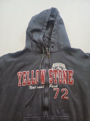 Pairie Mountain Yellowstone National Park Hoodie SZ XXL Gray Full Zip Jacket - Picture 5 of 17