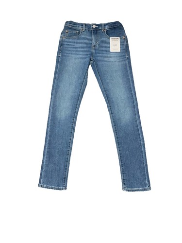 New Girls Blue Levi Strauss Regular Skinny Jeans Stretchy Adjustable Waistline - Picture 2 of 11