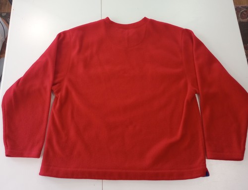 Basic Editions Red Fleece Crewneck Sweatshirt long Sleeve Size XL - Picture 5 of 5