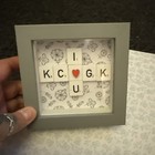 HandmadePersonalised Scrabble Tile Art Picture Wall 7.5” x 7.5”