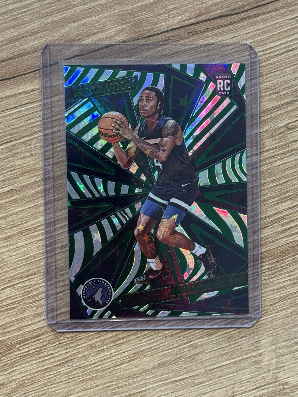 2024-25 Panini Revolution Rob Dillingham Green Astro RC /125 Timberwolves #105