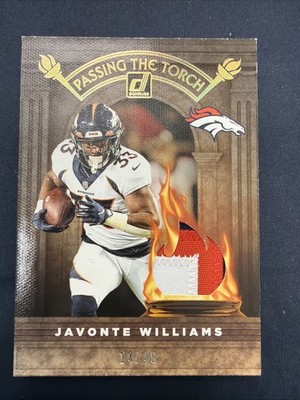 2022 Donruss Passing The Torch /49 Javonte Williams-Terrell Davis Patch H615