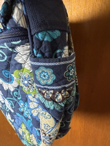 Vera Bradley Quilted Blue Floral Print Sachel Messager Bag - Picture 6 of 11