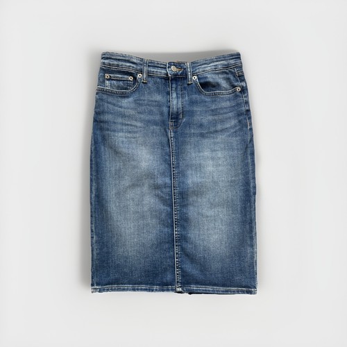 Lauren Ralph LRL Polo Denim Skirt Womens 2 Blue High Waist Pencil Xs Ss2 - Picture 3 of 5