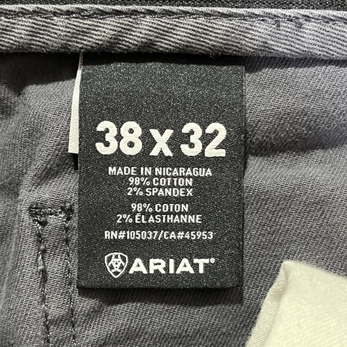 Ariat Rebar M4 Low Rise Boot Cut Carpenter Work Pants, 38x32, Dark Gray - Picture 6 of 6
