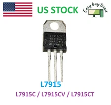 2Pcs L7915C L7915 LM7915 CV CT Negative Linear Regulator -15V 1.5A TO-220 ST