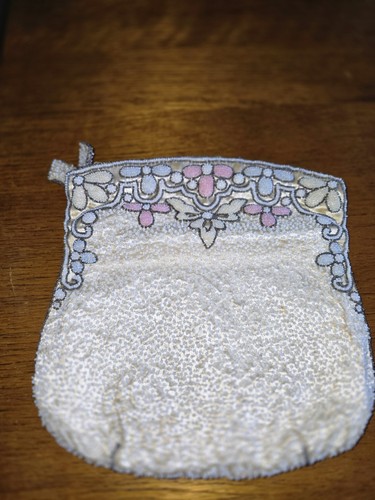 Vintage DORMAR Beaded Lined Pastel Embellished Floral Purse Evening Bag Clutch - Picture 3 of 10