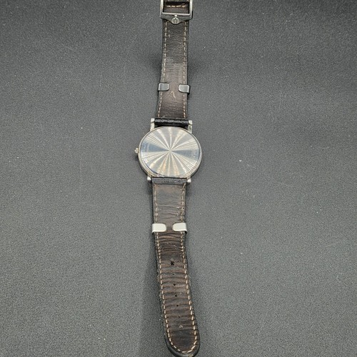 Orologio Bulova Uomo Quarzo C8331091 Data Quadrante Argento Cinturino Pelle Nero - Foto 5 di 7