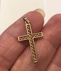 Pendant 1” 1.2 Grams 14k Yellow Gold Cross
