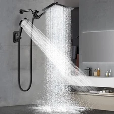 12-Inch Stainless Steel Rain Shower System with Handheld Spray