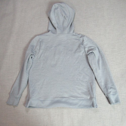 Under Armour Hoodie Sweatshirt Girls Size L Gray Fleece Lined Big Logo Pullover - Picture 4 of 7