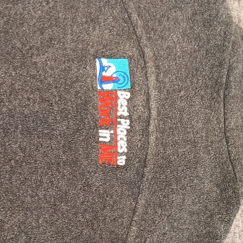 Bangor Savings Bank Vest Womens Large Gray Best Places Too Work In ME Logo Zip - Picture 10 of 11