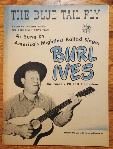 The Blue Tail Fly Sheet Music 1944 Burl Ives Cover