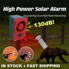 Solar Powered Animal Repeller Ip65 Dog With Gunshot Sound To Drive Away Animals