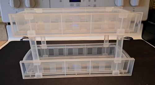 2-tier 7.5"H x 13"L x 5.5"W Clear Plastic Cabinet Organizer w/ Pull-Out Drawers! - Picture 9 of 11