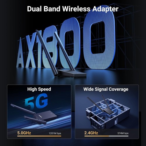USB 3.0 Wi-Fi 6 Dongle with Adjustable Antennas - Perfect for Gaming and Work - 第 5/10 張圖片