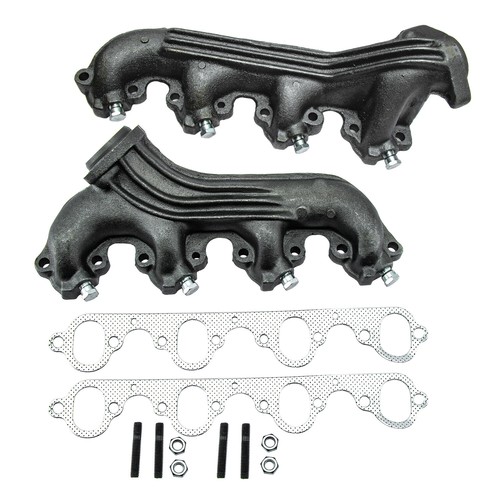 Pair Exhaust Manifolds Set For 80-87 Ford F-Series Pickup Truck E-Series 7.5L V8 - Foto 2 di 11