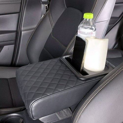Car Center Console Armrest Pillow Waterproof Cushion with Cup and Phone Holder - Picture 10 of 12