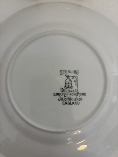 Sterling Pair 2 Plates 6.9in White Colonial English Ironstone JG Meakin England - Picture 2 of 4