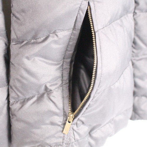 Eddie Bauer goose Down Fill Jacket Womens sz Med Zip Up Black Puffer Coat - Picture 3 of 9