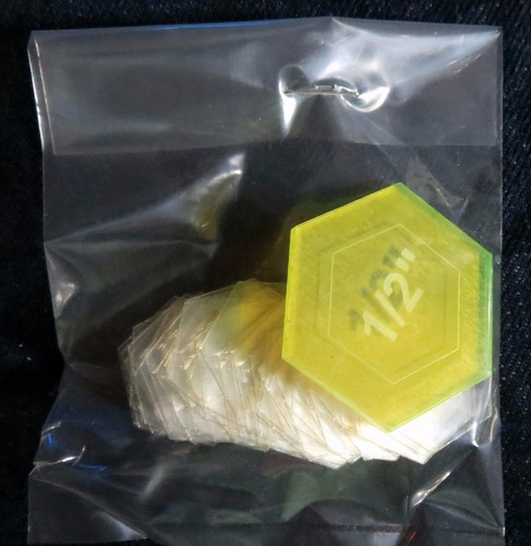 QUILTEN Set 1/2" Sechseck bügelbar Applikation Vorlagen Holzbearbeitung Handwerk Muster - Bild 1 von 6