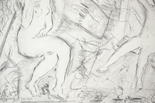 Beautiful John Marin Collotype Lithograph "Movement Fantasy," Surrealist Figures - Picture 8 of 10