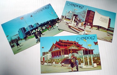 3 CARTES POSTALES D'EXPO 67 ***** LOT OF 3 EXPO 67 POST CARDS. - Picture 3 of 3