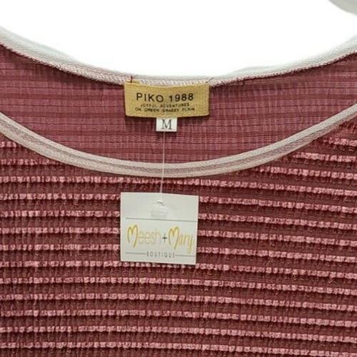 Womens Velour Bell Sleeve Tunic Top Pink Velvet Knit Blouse Size M - Bild 4 von 9