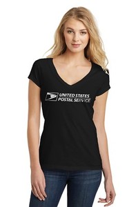 USPS-Postal-Post-Office-Juniors-Tee-Deep-V-Neck