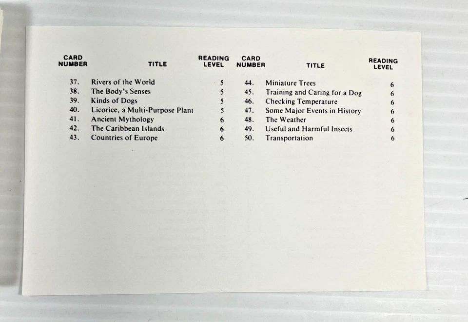 Reading for Comprehension 400 Lesson Cards in Bundle of 10 Containers GR2-5 1990 - Image 3 of 4