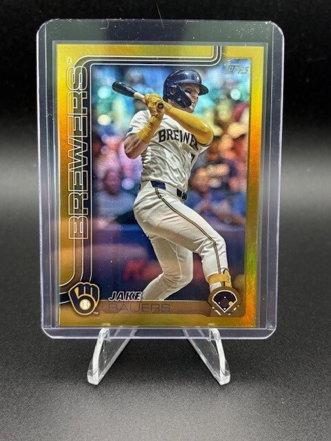 2025 Topps Series 2 Jake Bauers Gold Foil #/50 Brewers - Card #618