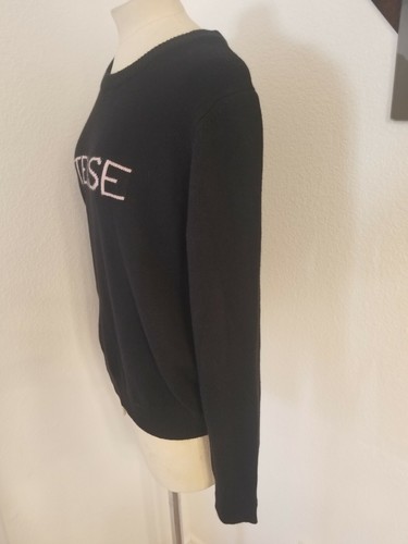 Victoria Secret Sweater Womens Medium Soft Cashmere Kiss Black Tease New@78 - Picture 4 of 12