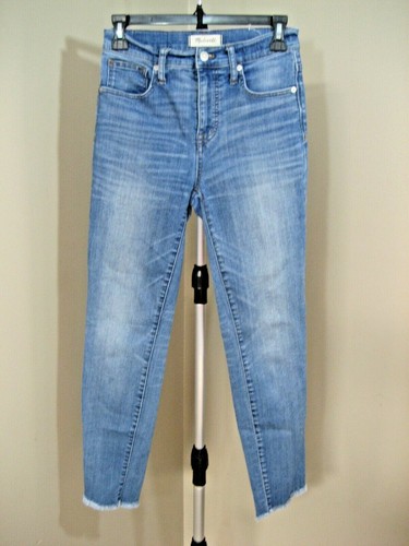 Skinny Frayed Raw Hem Jeans Sz 