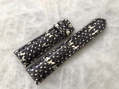 22mm/18mm Python Print Leather Watch Strap Band