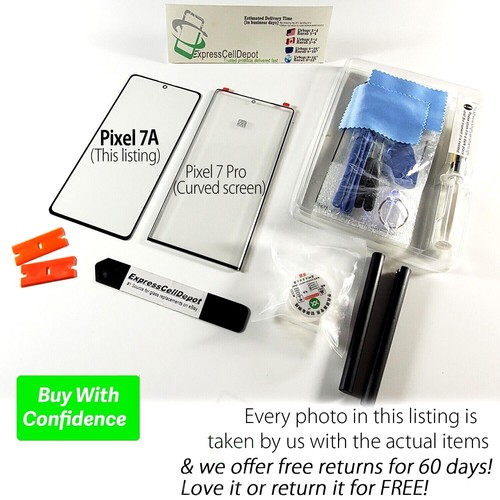 Front Glass Lens Screen Replacement Kit for Google Pixel 7A - Picture 2 of 12