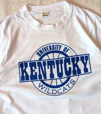 Screen Stars Vintage 80s University of Kentucky Graphic Single Stitch Tee USA MD