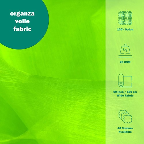 Premium Crystal Sheer Organza Voile Fabric Curtain Backdrop Display Material - Picture 31 of 83