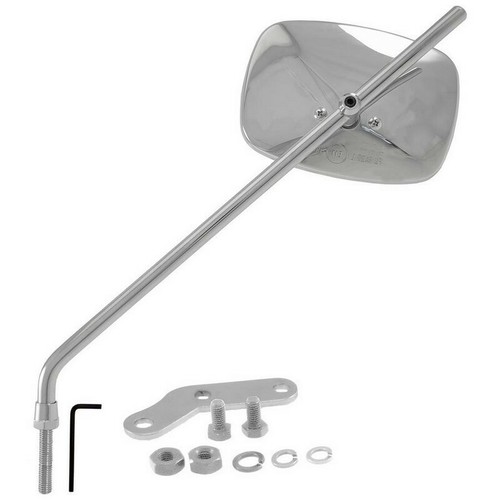 Specchietto Cromato regolabile rettangolare Vespa