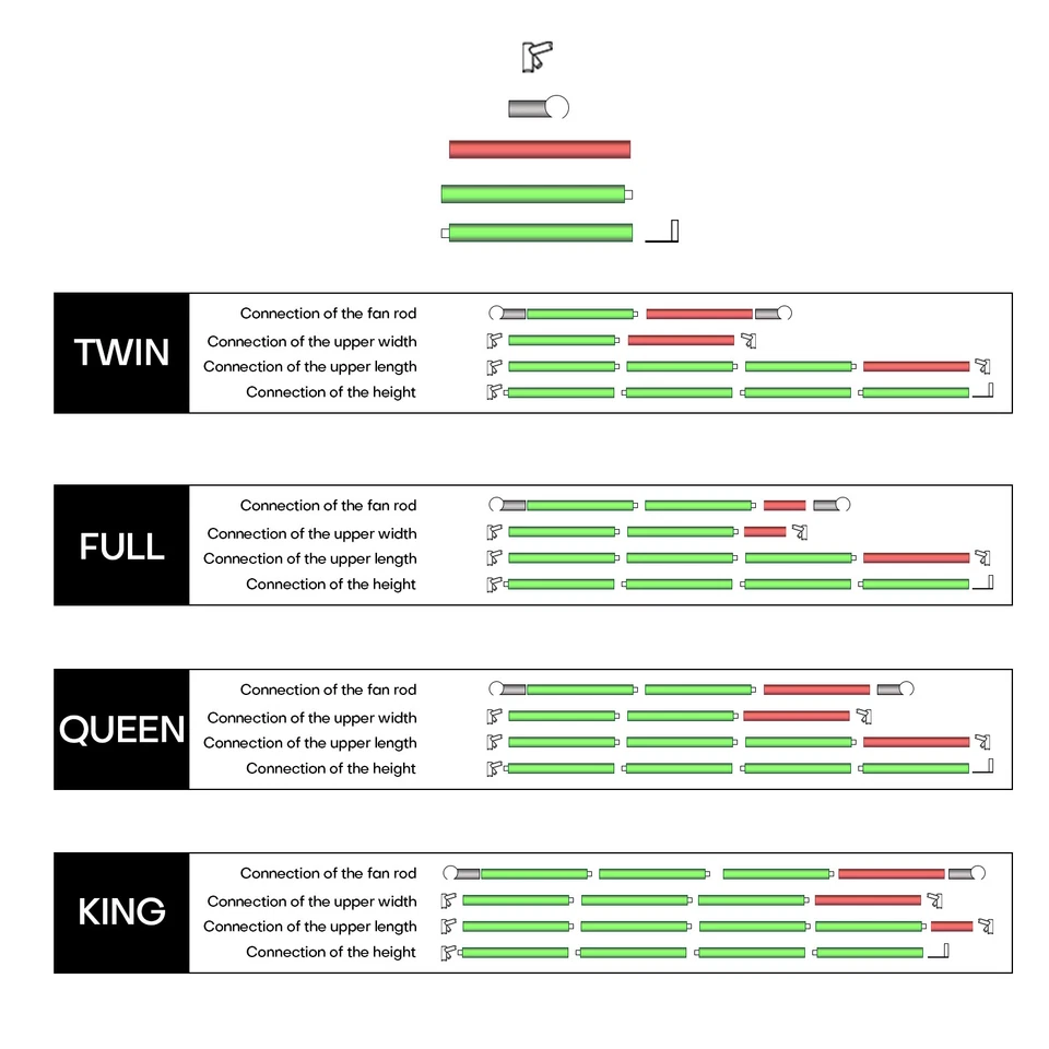 Bed Canopy Frame Post Stainless Steel 4 Corner Mosquito Netting Curtain Bracket - Image 4 of 4