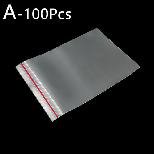 100pcs Small Clear Plastic Bags Baggy Grip Zip Self Seal Resealable Bags - Picture 10 of 15