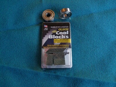 OLSON COOL BLOCKS + 2 NEW THRUST BEARINGS FOR  28-255 DELTA 14'' BAND SAW